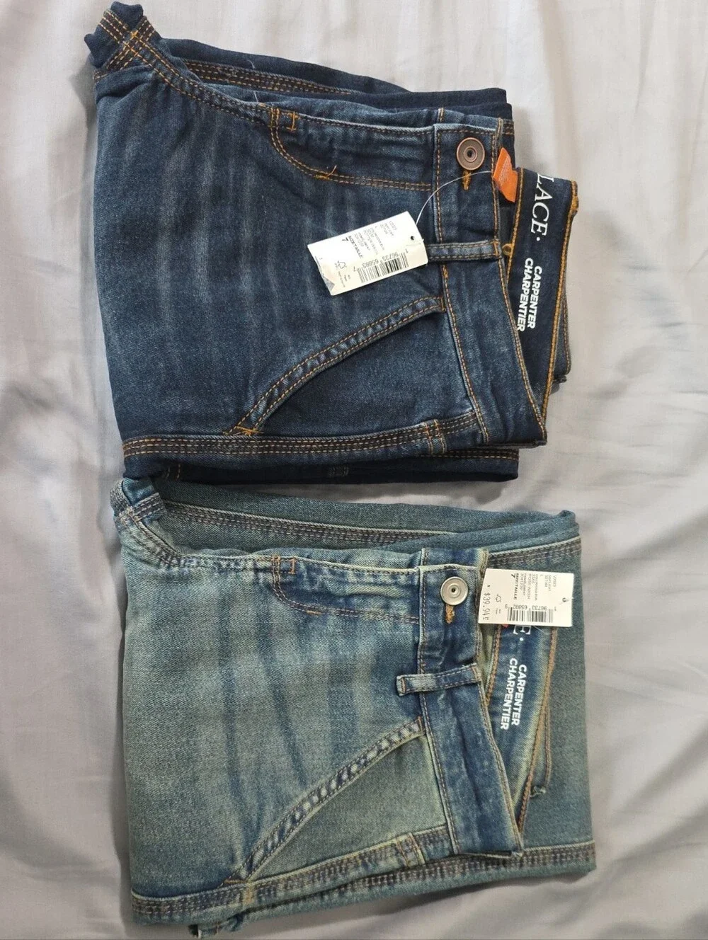 The Children's Place Kids Carpenter Jeans — Dark Indigo & Light Wash Blue